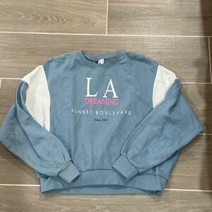 Divided Blue and White LA Dreaming Sweatshirt